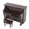 thumbnail image 2 of Piano vertical en miniatura de madera Mini instrumento musical modelo regalo para niños decoración del hogar marrón, 2 of 4