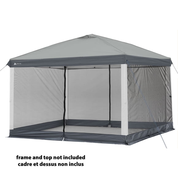 Ozark Trail 12 ft x 12 ft Straight Leg Canopy Mesh Curtain Accessory - Frame Not Included, gray
