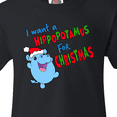 thumbnail image 4 of Inktastic I Want a Hippopotamus for Christmas Cute Stuffed Hippo Youth T-Shirt, 4 of 5