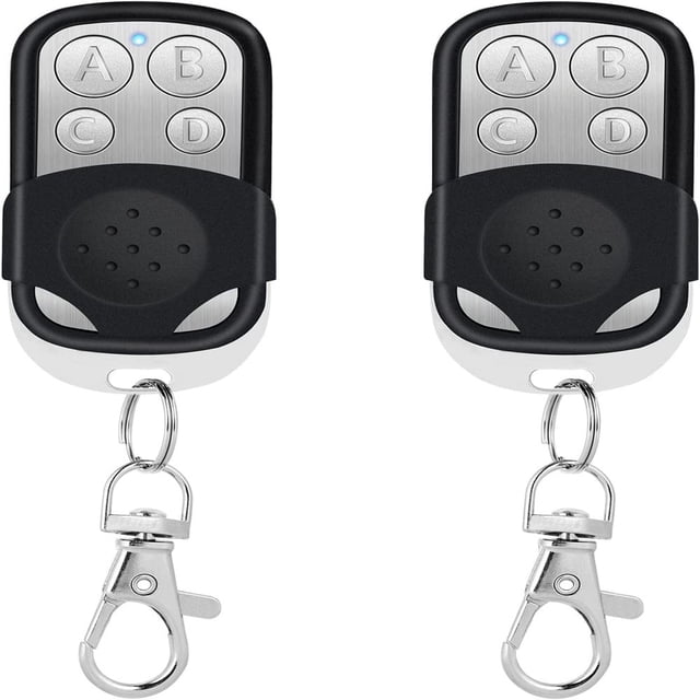 HLONK 2-Pack Universal Garage Door Remote 4-Button Fixed 433.92 MHz Controller Compatible with Multiple Brands