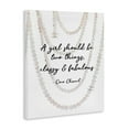 thumbnail image 3 of The Stupell Home Decor Classy and Fabulous Fashion Quote with Pearls Canvas Wall Art, 3 of 5