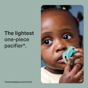 Tommee Tippee Ultra-light Day and Night Pacifiers, 0-6m, 4 Count, One-Piece Silicone Design