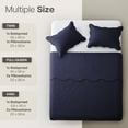 thumbnail image 3 of IR Imperial Rooms 2Pc-Bedspread Microfiber Soft Floral Modern Quilt Set Lightweight Twin Navy Blue, 3 of 9
