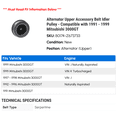 thumbnail image 2 of Alternator Upper Accessory Belt Idler Pulley - Compatible with 1991 - 1999 Mitsubishi 3000GT 1992 1993 1994 1995 1996 1997 1998, 2 of 2