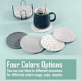 thumbnail image 2 of 8 Posavasos para Bebidas con Soporte, Posavasos Absorbentes de 4 Colores para Bebidas, Juego de Posavasos Tejido de AlgodóN Minimalista para el Hogar, 2 of 5