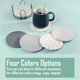 thumbnail image 2 of 8 Posavasos para Bebidas con Soporte, Posavasos Absorbentes de 4 Colores para Bebidas, Juego de Posavasos Tejido de AlgodóN Minimalista para el Hogar, 2 of 5
