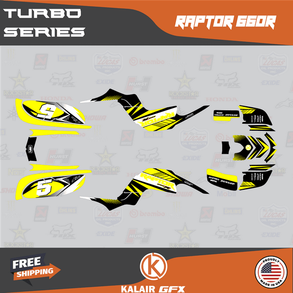Kalair GFX Graphics Kit for Yamaha ATV RAPTOR 660 (2001-2005) Turbo Series