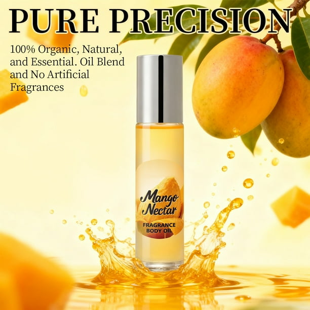 Aceite perfumado roll-on Mangoes Wood para hombres y mujeres, 10 ml.