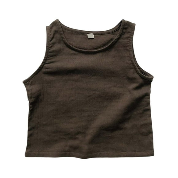 Toddler Kids Boys Summer Tank Top Sleeveless Linen Lightweight Breathable Casual Basic Tee Comfortable Beach School Party Outfit size 3-4T