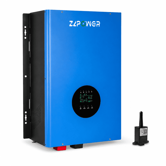 ZLPOWER 8000W 48V Hybrid Solar Inverter – 24000W Surge, Dual MPPT, UL1741 Certified, 120/240V Split-Phase Pure Sine Wave for Home & Business Backup