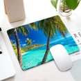 thumbnail image 5 of Ocean Mouse Pad, Tropical Island with The Palm Trees and Clear Sea Beach Theme Print Customized Non-Slip Rubber Base Mousepads, Computer Mouse Pads for Wireless Mouse 9.5×7.9×0.12 inches, 5 of 5