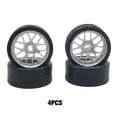 thumbnail image 1 of VONKY 4pcs/set 26.5mm Roue de Course Roue de Métal pour 1/28 Wltoys K969 Roue de Course Roue de Métal Argent 1Set, 1 of 6