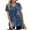 Blue, variant on Weardear Summer Short Sleeve Blouse for Women Trendy Dressy Casual Tunic Tops Loose V Neck T Shirt