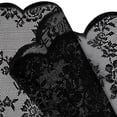 thumbnail image 2 of Black Lace Curtains 84 Inches Long - Vintage Floral Black Sheer Curtains 1 Panel, Gothic Sheer Lace Curtains for Living Room, Rod Pocket Black Sheer Window Curtain Panels, 52 x 84 Inch, Black, 2 of 9