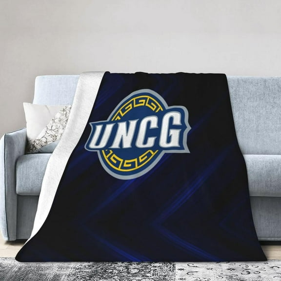 Unc Greensboro Spartans Fleece Blanket, Very Soft Microfiber Flannel Blanket for Couch Warm and Cozy for All Seasons