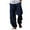 Navy, variant on Men's Casual Harem Pants with Elastic Waist for Beach and Yoga—Relaxed Fit Breathable Comfort for Everyday Wear Blue 5XL