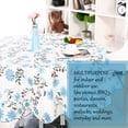 thumbnail image 4 of EIGTHTAIL Nappe de Maison en Vinyle Ronde 59” Dia Motif de Fleurs Rouges Imperméable, 4 of 7