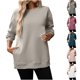 thumbnail image 1 of Tops babydoll,Blusa informal de manga larga para mujer, cuello redondo, poliéster, corte holgado, cómoda para uso diario, sopatenor, 1 of 9