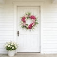 thumbnail image 6 of Spring Artificial Tulip Easter Wreath, Decorative Rattan Wreath for Door Hanging, Wall Easter Decor, Christmas and Seasonal Ornament, Adds a Fresh Floral Touch to Home and Outdoor Spaces, 20in, B, 6 of 7