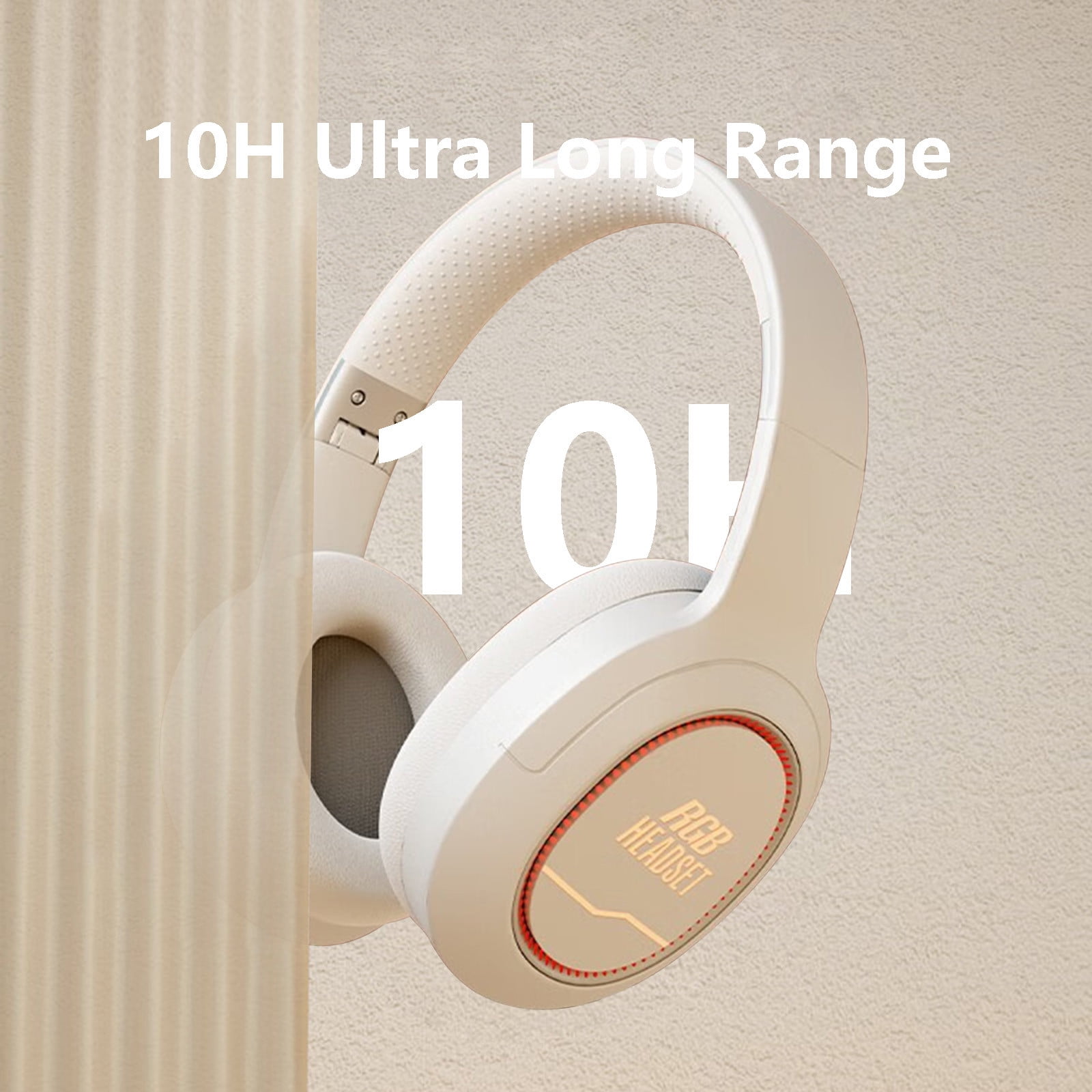 Wireless Bluetooth Over Ear Headphones Up to 28H Battery Life Headset with Microphone Gym Overhead Headphones Compatible with iOS & Android Mobile Phones,Computers,Laptop,White