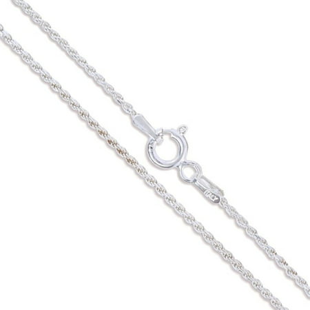 Sterling Silver Diamond-Cut Rope Chain 1.1mm Solid 925 Italy New Necklace 16
