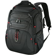 KROSER Travel Laptop Backpack 17.3 Inch XL Computer Backpack Water-Repellent for Men/Women-Black