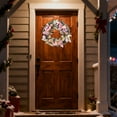 thumbnail image 5 of Pastel Christmas Door Wreath, Candy Cane Pine Wreaths for Front Door with Pink and Gold Ball Pink Bows for Fireplace Xmas Decorations, Wall Party Staircase Indoor Outdoor Holiday Decor, 5 of 9