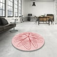 thumbnail image 3 of Ahgly Company Indoor Square Patterned Pastel Red Pink Area Rugs, 5' Square, 3 of 6