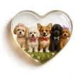 thumbnail image 1 of Adorno de escritorio de acrílico en forma de corazón transparente, ideal como regalo para peluqueros caninos o salones de belleza, 1 of 3