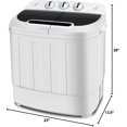 thumbnail image 2 of LGOOD Compact Mini Twin Tub Washing Machine 13lbs Capacity Portable Washer Wash and Spin Cycle Combo, Built-in Gravity Drain for Camping, Apartments, Dorms, College, RV’s and Small Spaces, 2 of 8