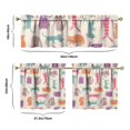 thumbnail image 6 of Kitchen Curtains 24 Inch Short - 3 Panel Set with Cute Cat Paw Pattern, Rod Pocket Window Curtain, 100% Polyester for Pet Lovers Farmhouse, Cafe, Kitchen, Bedroom, Easy Wash, 6 of 6