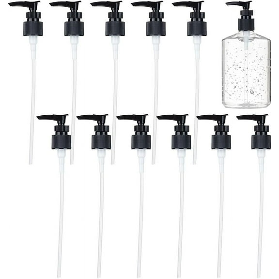12 Packs Plastic Replacement Pumps 24-410 Thread/Neck Locking Black Dispenser Replacement Pump Lotion Pumps