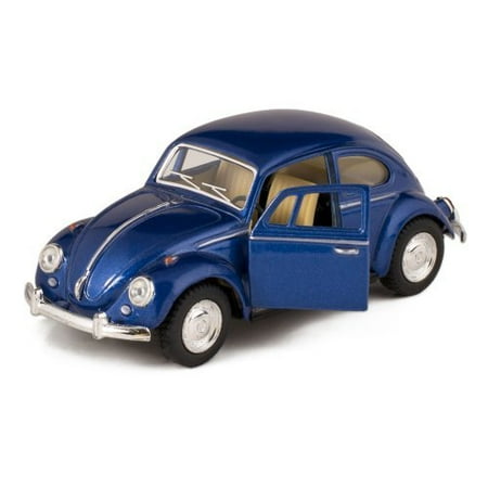 Blue 1967 Classic Die Cast Volkwagen Beetle Toy With Pull Back Action By Kinsmart