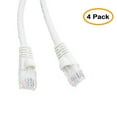 thumbnail image 1 of eDragon CAT5E White Ethernet Patch Cable, Snagless/Molded Boot, 2 Feet, Pack of 4, 1 of 1