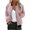Pink, variant on Htigea Womens Bomber Jacket Coat Casual Stand Collar Zip Up Lightweight Fall Fashion Jackets Outfits with Pockets Brown XL