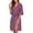 Dark Purple, variant on Short Robes for Women Lightweight Kimono Robes Knit Bathrobe Soft Sleepwear with Pockets
