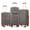 C-Gray Tan, variant on Gowill 4 Piece Luggage Set 27/23/19/14 inch Hardshell Lightweight Carry-on and Checked Suitcase with Spinner Wheels.Navy Tan