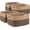 Black & Brown, variant on 4 Pack Woven Storage Baskets for Organizing Shelves, Durable Jute Bins for Toys, Books, Towels, Clothes, Multipurpose Storage Containers, 12.7"L x 9"W x 7.8"H