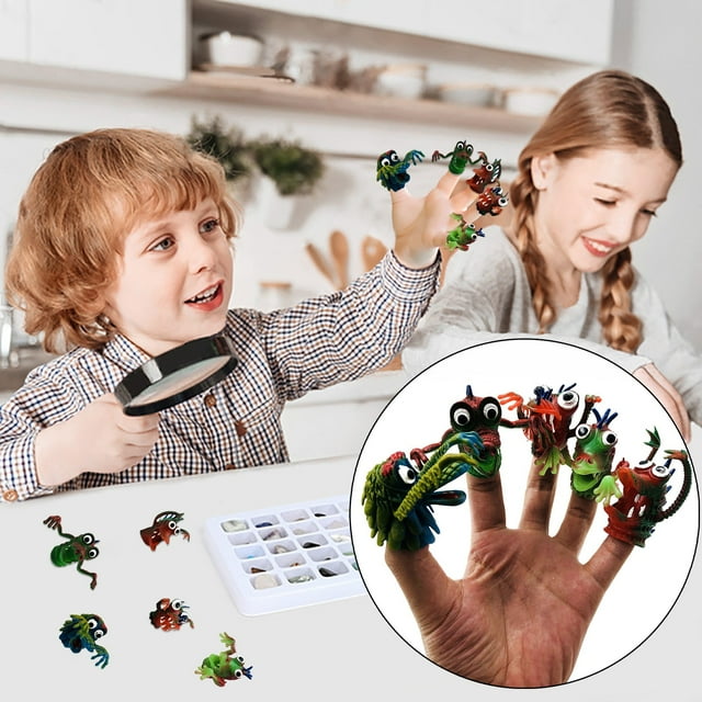 Fiudx Liquidación de ofertas flash Little Toys Ugly Holly Finger Puppets Favores de fiesta 5PCS