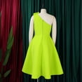 thumbnail image 5 of AURA Plus Size Women Off Shoulder High Waist Pleated A Line Midi Banquet Party Dress, 5 of 9