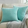 thumbnail image 2 of Soft Corduroy Corn Kernel Pillowcase 20*20 Inches Light Blue, 2 of 5
