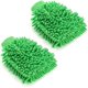 thumbnail image 1 of Manoplas de microfibra antirayaduras y sin pelusa, juego de 2 piezas, ideales para limpiar el coche y el hogar, puños elásticos para un ajuste seguro, manoplas de chenilla de doble cara, 22 cm x 18 cm, 1 of 8