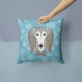 thumbnail image 2 of Carolines Treasures BB1663PW1414 Snowflake Saluki Fabric Decorative Pillow, 2 of 4