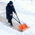 thumbnail image 5 of Aootek 18-Inch Wide Snow Shovel with Auxiliary Handle for Effortless Clearing on Driveways & Sidewalks, Orange, 5 of 6