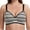 Black, variant on Women's Striped Seamless Wirefree Bra Buttery Soft V-Neck Bralette with Adjustable Thin Straps Comfort Everyday Underwear