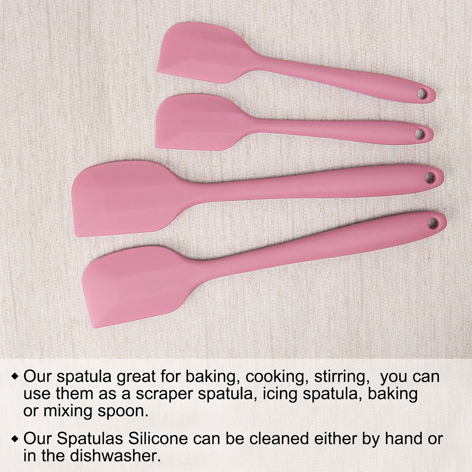 Pink  Silicone Spatula Set Of 4 Hamilton beach Kitchen
