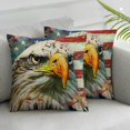 American Flag Zippered Throw Pillow Covers Rustic Country Brown Red