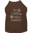 thumbnail image 1 of Yes! I Want To Build A Snowman Rhinestone Dog Shirt Brown Xxl (18), 1 of 1