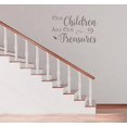 thumbnail image 3 of Our Children are Our Treasures Wall Vinyl Decals Lettering Sticker Family Quote Décor, 23x14, Castle Gray, 3 of 4