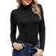 thumbnail image 4 of Camisetas de punto acanaladas ajustadas básicas con cuello cuadrado de manga larga sexy para mujer, 4 of 5